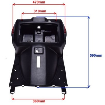 КОРПУС VIN НАКОЛЕННАЯ КРЫШКА KINGWAY БОЛЬШОЙ СКУТЕР