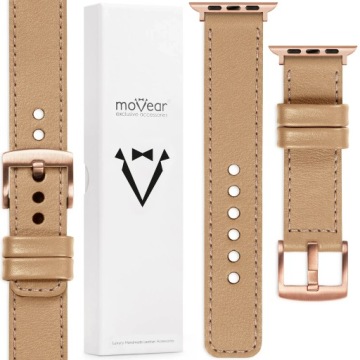 Kožený řemínek pro Apple Watch 10 9 8 7 6 5 3-1 Se Ultra Movear