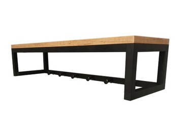 WIESZAK ŚCIENNY NA UBRANIA LOFT 90 CM Z PÓŁKĄ
