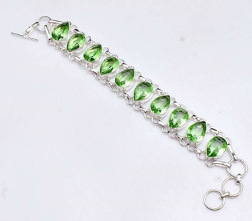 PERIDOT KWARC - BRANSOLETKA