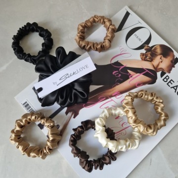 Шелковые резинки для волос Silk Love набор из 2 шт. S+L SCRUNCHIES 100% шелк.