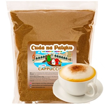 Kolorowy Cukier Do Waty Cukrowej do Maszyny Smakowy CAPPUCCINO 1KG