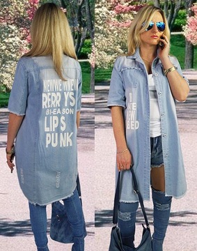 ОРИГИНАЛЬНЫЕ МОДНЫЕ ЖЕНСКИЕ ДЖИНСЫ КУРТКА НА МОЛНИИ С КАРМАНАМИ XL /42