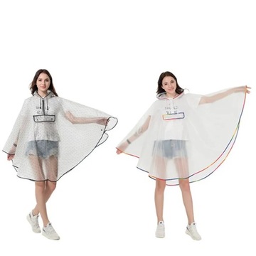 Пончо многоразовый водонепроницаемый EVA женский дождевик плащ мужской пончо с капюшоном