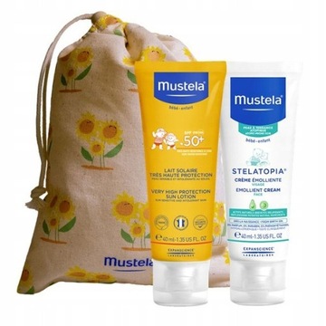 Zestaw Mustela Sun mleczko przeciwsłoneczne, SPF 50 + krem do twarzy, 40 ml