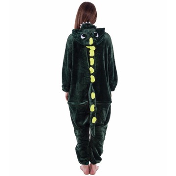 DINOZAUR Smok Piżama Jednoczęściowa Kigurumi Onesie Kombinezon S 146-154 cm