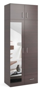 SZAFA DWUDZWIOWA Z SZUFLADĄ WENGE PRODUCENT + NAD
