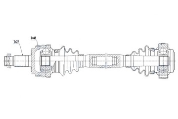 PÓŁOŚ NAPĘDOWA BMW 3 E90 E91 E92 316I 318I 320I 323I 05-12 1 E81 E82