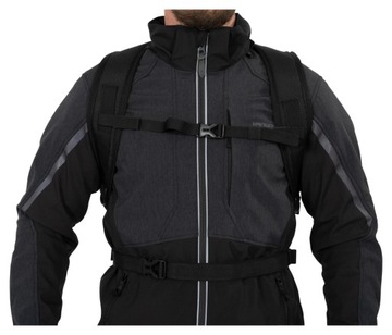 Plecak motocyklowy Louis czarny twardy na laptopa garb materiał wodoodporny