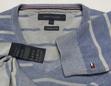 Tommy HILFIGER ___ sweter v-neck ___ oryginalny ___ L