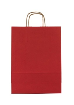 Torba torebka papierowa Czerwona 240x100x320 20szt