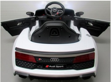 Игрушечный автомобиль на батарейках для детей, электропривод Audi R8, пульт дистанционного управления, USB-радио.