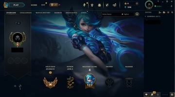 league of legends smurf EUW Złoto Konto lol Gold 4 BE:29000 Champs:24 #198
