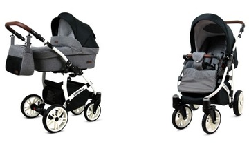 Wózek 2w1 dziecięcy spacerówka BabyLux OPTIMAL ALU