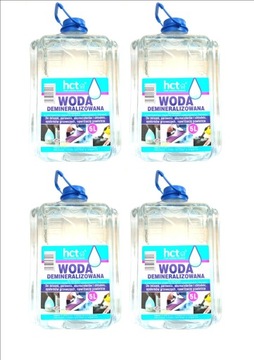 Woda DESTYLOWANA DEMINERALIZOWANA 20 L (5Lx4) do żelazka parownicy HCT