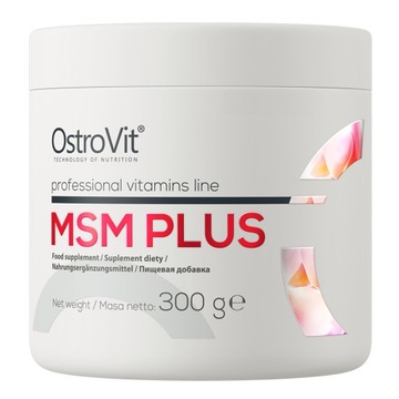 OstroVit MSM Plus 300 g SIARKA ORGANICZNA KOLAGEN