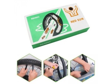 ŁATKI DO OPON DĘTKI GUMY ZESTAW NAPRAWCZY ROWEROWY DO PIŁEK 48 SZTUKI +KLEJ