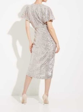 Женское платье с пайетками Joseph Ribkoff Серое, размер 46