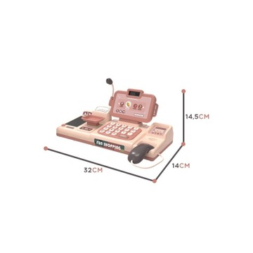 Набор кассовых аппаратов для детей, сканер, весы, микрофонный терминал + 25 аксессуаров