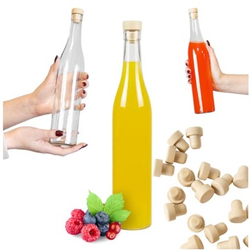 Butelka ROSA 500ml z korkiem na nalewki wino bimber sok likier 0,5l