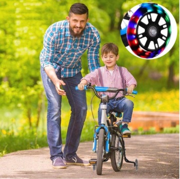 РЕГУЛИРУЕМЫЕ БОКОВЫЕ ПОДДЕРЖИВАЮЩИЕ КОЛЕСА 12–20 ДЮЙМОВ С ЧЕРНЫМ СВЕТОДИОДОМ