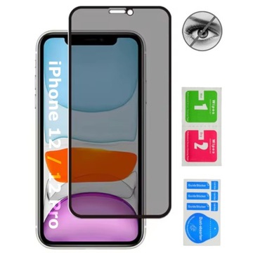 SZKŁO HARTOWANE PRIVACY ANTI SPY PRYWATYZUJĄCE SZYBKA do iPHONE 12 / 12 Pro