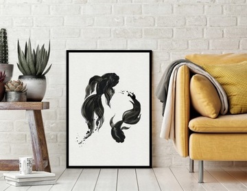 КАРТИНА-ПОСТЕР В РАМКЕ 53х73 см Рыба Р920