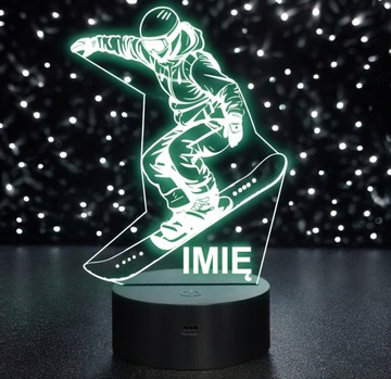 Светодиодный ночник с названием Skyboard Snowskate Sport в подарок