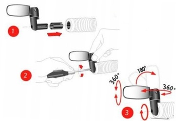 ВЕЛОСИПЕДНОЕ ЗЕРКАЛО ДЛЯ РУЛЯ ВЕЛОСИПЕДНОЕ КРУГЛОЕ ЗЕРКАЛО ЗАДНЕГО ВИДА
