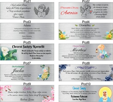 Srebrna łyżeczka z zegarem na Chrzest Dedykacja