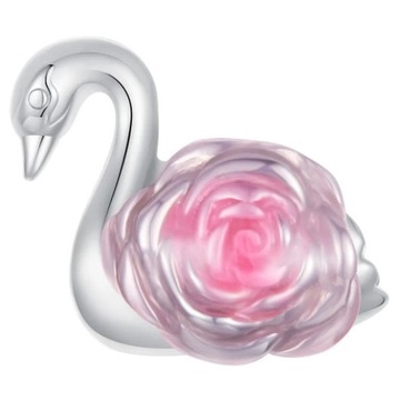 Charms Zawieszka Charms Łabędź Kryształ Srebro 925 Charmsy Trusky