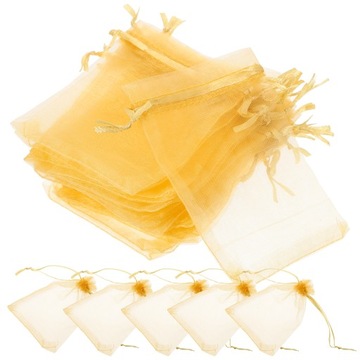 TOREBKI Z SIATKI PREZENTOWE PRZEZROCZYSTE CUKIERKI MINI ORGANZA