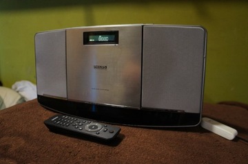 Mini Wieża Philips bluetooth Radio CD Aux z pilotem wąska jak TV LCD