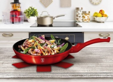 НАБОР ГРАНИТНЫХ ГОРШКОВ BERLINGER HAUS BH-1222 RED METALLIC LINE, 10 ЭЛЕМЕНТОВ