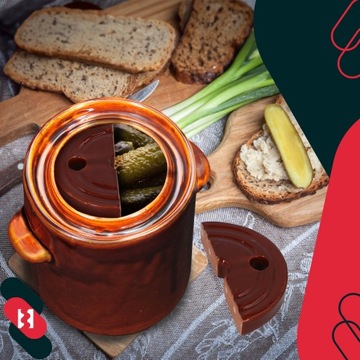 CERAMICZNY KAMIEŃ DOCISKOWY 140 MM DO BECZKI KAMIONKOWEJ KISZENIA KAPUSTY