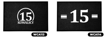 Входной коврик Черный 40х60 Инициалы Выкройки