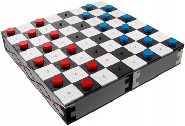 Набор LEGO ШАХМАТЫ + ШАШКИ 2в1 БОЛЬШАЯ ШАХМАТНАЯ ДОСКА 26x26см БЛОКИ ДЛЯ ШАХМАТНЫХ ИГРОВ