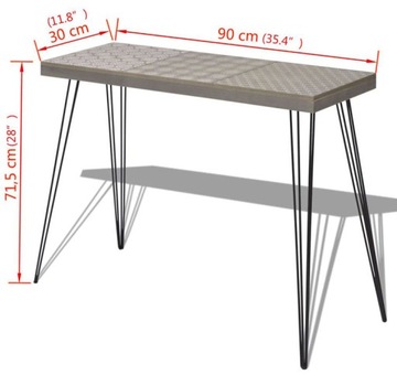 КОНСОЛЬНЫЙ СТОЛИК С ТОЛСТОЙ СТОЛЕШНИЦЕЙ И СТАЛЬНЫМИ НОЖКАМИ ДЛЯ ГОСТИНОЙ