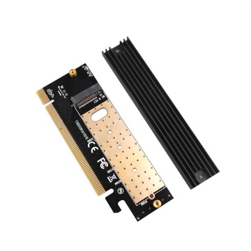 Адаптер PCIe x16 Твердотельный накопитель M.2 NVMe + радиатор