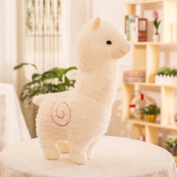 Kawaii Pluszowe zabawki z włosia alpaki