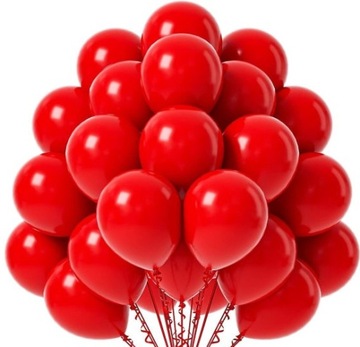 Balony pastelowe czerwone duży zestaw 100 sztuk do dekoracji