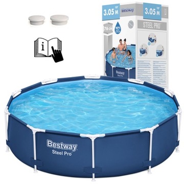 BASEN OGRODOWY STELAŻOWY 305x76cm BESTWAY 56677
