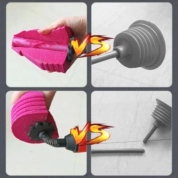 Плунжер для разблокировки канализационных труб, насоса, пистолета, унитаза, сифонов раковины