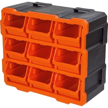 Organizer otwarty Tactix 171 x 324 x 382 mm 9 poj.