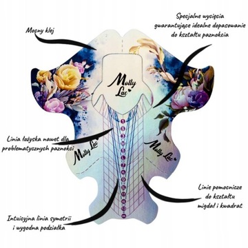 100 -кратный шаблон для формы для разгибания ногтей с гелевыми роликовыми цветами Holo Holo