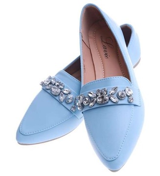 Buty damskie Wsuwane balerinki na płaskim obcasie 14109 39