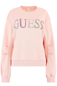 GUESS Bluza damska Logo W3GQ09 KBK32 Różowy S