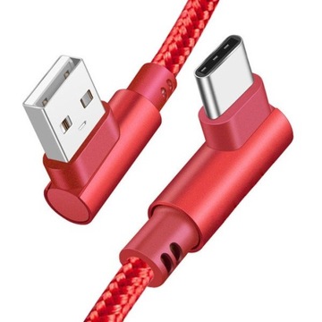 KABEL TYP C USB szybkie ładowanie KĄTOWY 90°