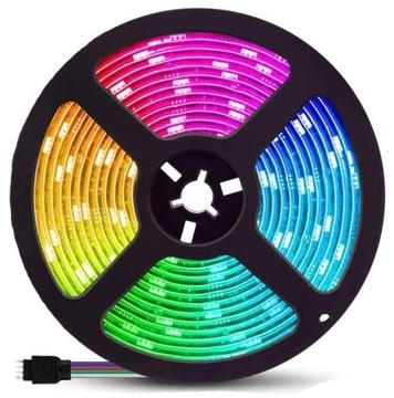 СВЕТОДИОДНАЯ ЛЕНТА 5050 ЦВЕТНАЯ ВОДОНЕПРОНИЦАЕМАЯ 5M RGB + ДИСТАНЦИОННЫЙ