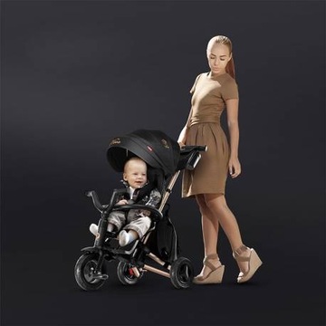 МНОГОФУНКЦИОНАЛЬНЫЙ ВЕЛОСИПЕД ЛЕГКИЙ РАСТЕТ С ВОЗРАСТОМ ЗОЛОТО-ЧЕРНЫЙ